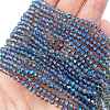 Transparent Electroplate Glass Beads Strands EGLA-A039-T2mm-UA07-1