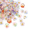 100Pcs Luminous & Two Tone Transparent Resin Charms PALLOY-CJ00112-8