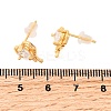 Brass Micro Pave Clear Cubic Zirconia Heart Stud Earrings EJEW-C158-08G-5