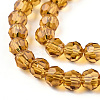 Transparent Glass Bead Strands GLAA-R166-4mm-01H-3