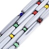 Handmade Millefiori Glass Lampwork Strip Beads Strands LA-N047-01I-1