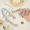 2Pcs 2 Styles CCB Plastic Rectangle Link Purse Chains FIND-HS0002-14P-3