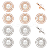 12Pcs 2 Colors Zinc Alloy Rhinestone Shank Buttons FIND-FG0002-92-1