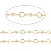 Rack Plating Brass Ring & Flat Round Link Chain CHC-H105-10G-2