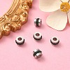 201 Stainless Steel Polymer Clay Rhinestone Inlaid Beads RB-YW0001-11C-2