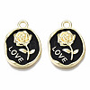Rack Plating Alloy Enamel Pendants PALLOY-N172-063A-1