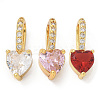 Brass Micro Pave Cubic Zirconia Pendants KK-U050-13G-01-1