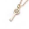 Brass Micro Pave Cubic Zirconia Pendant Necklace NJEW-JN02672-02-3