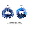 2Pcs 2 Colors Chic Solid Color French Satin Pigtail Hair Tie for Elegant Hairstyles OHAR-TA0001-11-4