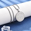 201 Stainless Steel Rhinestone Pendant Necklaces for Women LS-NJEW-U021-01P-2