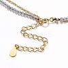 Faceted Natural Labradorite Tiered Necklaces NJEW-F212-13G-3