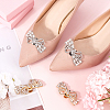 4Pcs 2 Colors Bowknot Alloy Rhinestone Shoe Decorations FIND-CP0002-27-4