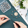 36Pcs 9 Style 304 Stainless Steel Stud Earring Settings STAS-UN0027-06-2