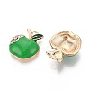 Rack Plating Alloy Crystal Rhinestone Enamel Pendants PALLOY-T091-29B-2