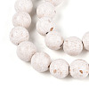 Dyed Natural Fossil Beads Strands G-T139-8mm-66A-4