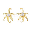 Cubic Zirconia Flower Stud Earrings EJEW-N011-63-2
