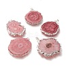 Dyed Natural Druzy Solar Quartz Crystal Pendants G-F693-01H-S-1