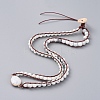 Faceted Glass & Natural Howlite Beaded Wrap Bracelets BJEW-JB05035-04-5
