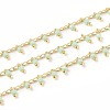 3.28 Feet Handmade Glass Beaded Chains X-CHC-K008-B14-1