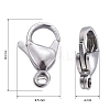 304 Stainless Steel Lobster Claw Clasps STAS-F182-01P-A-3