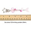 Flower Glass & Acrylic & Alloy Pendant Decorations KEYC-FS00033-03-2
