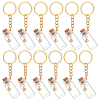 16Pcs Glass Bottle Keychains KEYC-NB00035-1