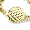 Hollow Lantern 304 Stainless Steel Link Twisted Chain Bracelets for Women BJEW-Q339-02G-2