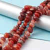 Natural Dyed Red Agate Nuggets Beads Strands G-J337-03A-2