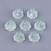 Transparent Spray Painted Glass Beads GLAA-S183-10D-1