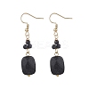 3 Pairs Synthetic Goldstone Dangle Earrings EJEW-JE06601-4