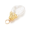 Marine Organism Theme Alloy ABS Plastic Imitation Pearl Pendants PALLOY-JF04789-5