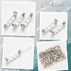 120Pcs Iron Brooch Findings IFIN-SP0001-35P-5