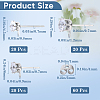 60Pcs 3 Size Clear Cubic Zirconia Stud Earring Findings STER-SP0001-01-2