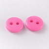 2-Hole Flat Round Resin Sewing Buttons for Costume Design BUTT-E119-18L-06-2