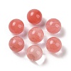 Cherry Quartz Glass No Hole Sphere Beads G-K353-04D-21-1
