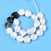 Natural Indian Agate Nuggets & Natural Cultured Freshwater Pearl Beads Strands PEAR-N023-01A-01-3