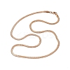 4MM 304 Stainless Steel Flower Herringbone Chain Necklaces for Women NJEW-B131-08RG-4