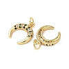 Brass Micro Pave Cubic Zirconia Pendants KK-C143-07G-2