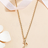 1pc 304 Stainless Steel Letter Pendant Necklaces NJEW-LP0001-39P-G-3