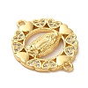 Religion Brass Pave Clear Cubic Zirconia Connector Charms FIND-Z041-13C-2