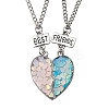 Best Friends Alloy Pendant Necklaces Set NJEW-SZ0001-46-1