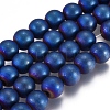 PVD Vacuum Plating Magnetic Synthetic Hematite Beads Strands G-I276-02C-6mm-3