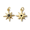 Rack Plating Brass Micro Pave Cubic Zirconia Pendants KK-P235-02G-1