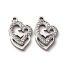 304 Stainless Steel Clay Rhinestone Pendants STAS-P406-17J-P-1