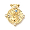 Brass Micro Pave Cubic Zirconia Pendants KK-H507-01G-1