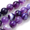 Natural Striped Agate/Banded Agate Beads Strands G-S259-04F-12mm-1