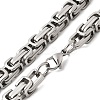 Non-Tarnish 201 Stainless Steel Byzantine Chain Necklaces LS-NJEW-V0292-07-2