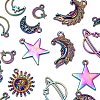 18Pcs 9 Style Rainbow Color Alloy Pendants FIND-LS0001-18MC-4