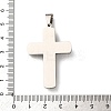 304 Stainless Steel Religion Jesus Cross Pendants STAS-F323-08P-3