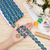 15 Yards Sparkle Polyester Lace Ribbon OCOR-WH0091-09A-3